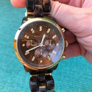 Michael Kors MK5216 Women Glitz Tortoise Watch